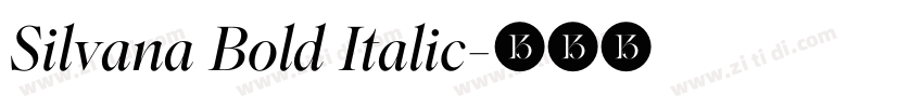 Silvana Bold Italic字体转换